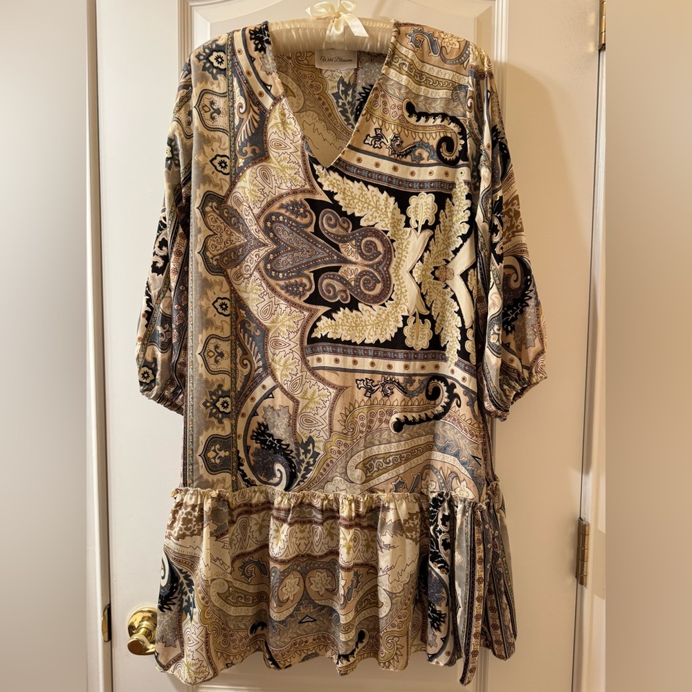 NWOT Elegant Paisley Print Dress - Picture 2 of 9